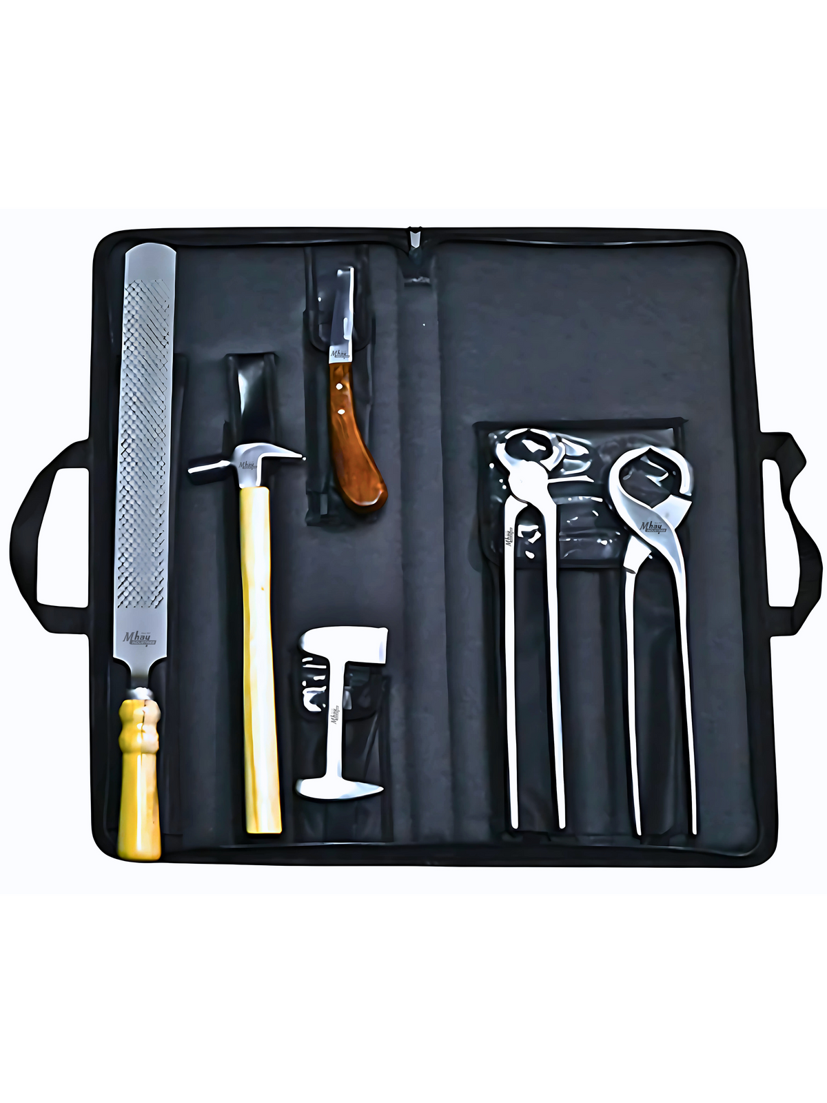 Describes farrier tools kit stainless steel