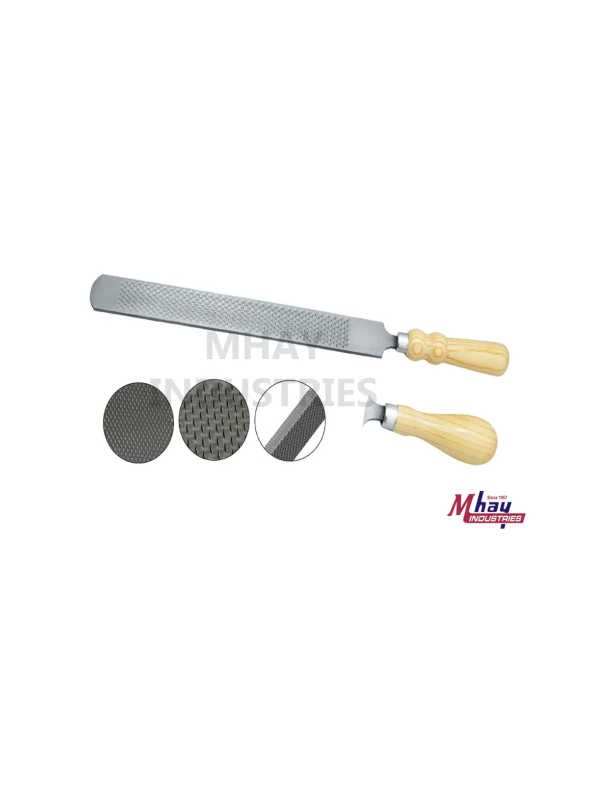 Farrier Hoof Rasp with Round Wooden Handle